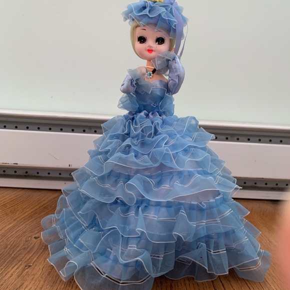 Blue dressed posable doll - Picture 2 of 5